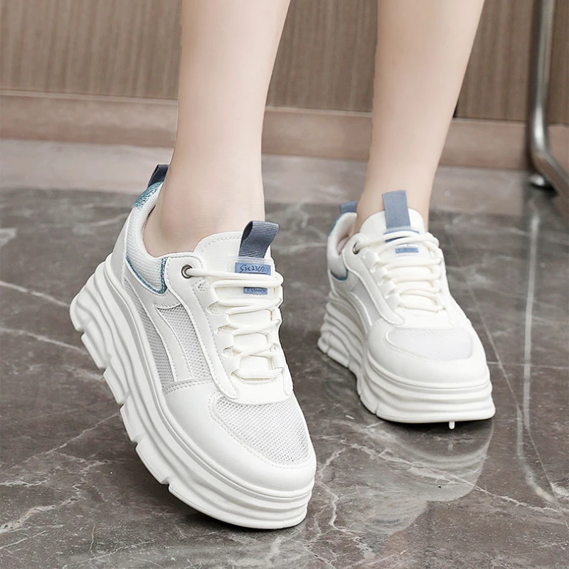 

Summer White Sneakers Women Fashion Hidden Heel Running Shoes Woman Sports Tennis Thick Soled Trainers Footwear Zapatillas Mujer