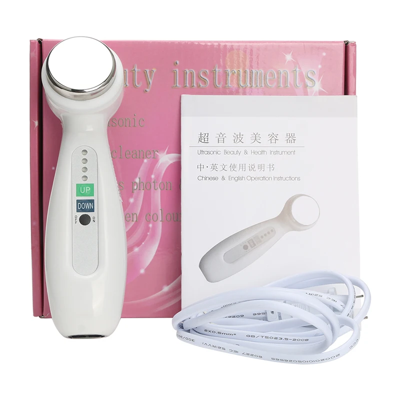 1Mhz Ultrasonic Facial Body Cleaner Massager Machine Handheld Galvanic Spa Skin Tightening Body Slimming Wrinkle Removal