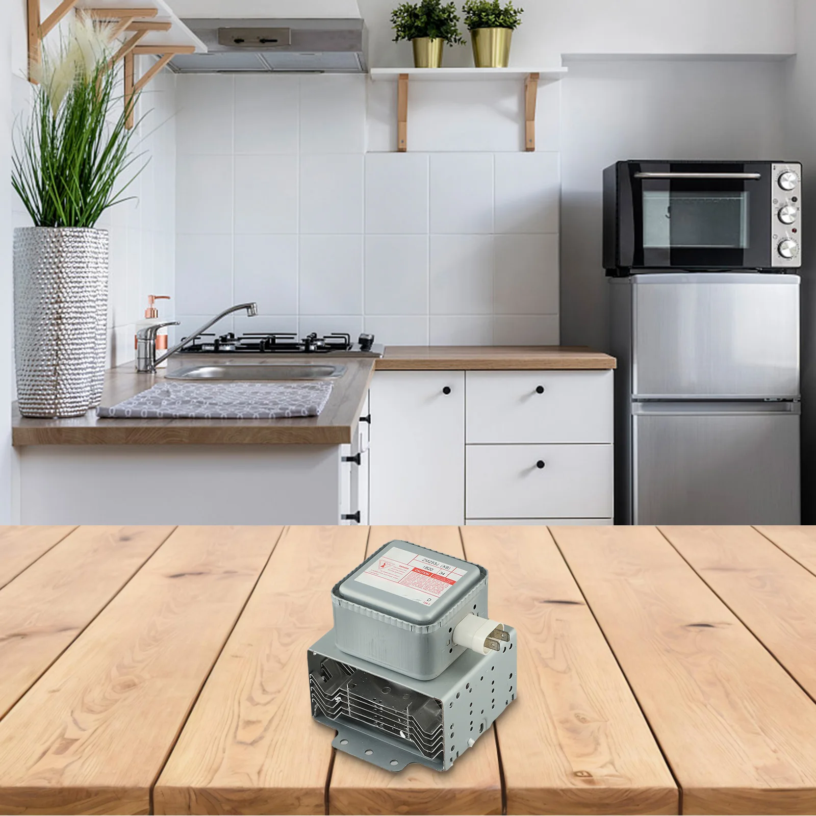 Cooking Appliance Magnetron 2M253J Accessory Kitchen Appliance Repair 860W Output Power Aluminum Material Easy Installation