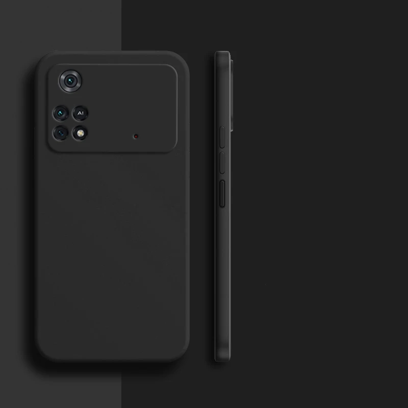 XINYEXIN Cover Per Xiaomi Poco X4 Pro 5G: Custodia Con Anello Magnetico E Protezione Scorrevole Per Fotocamera – Blu Scuro