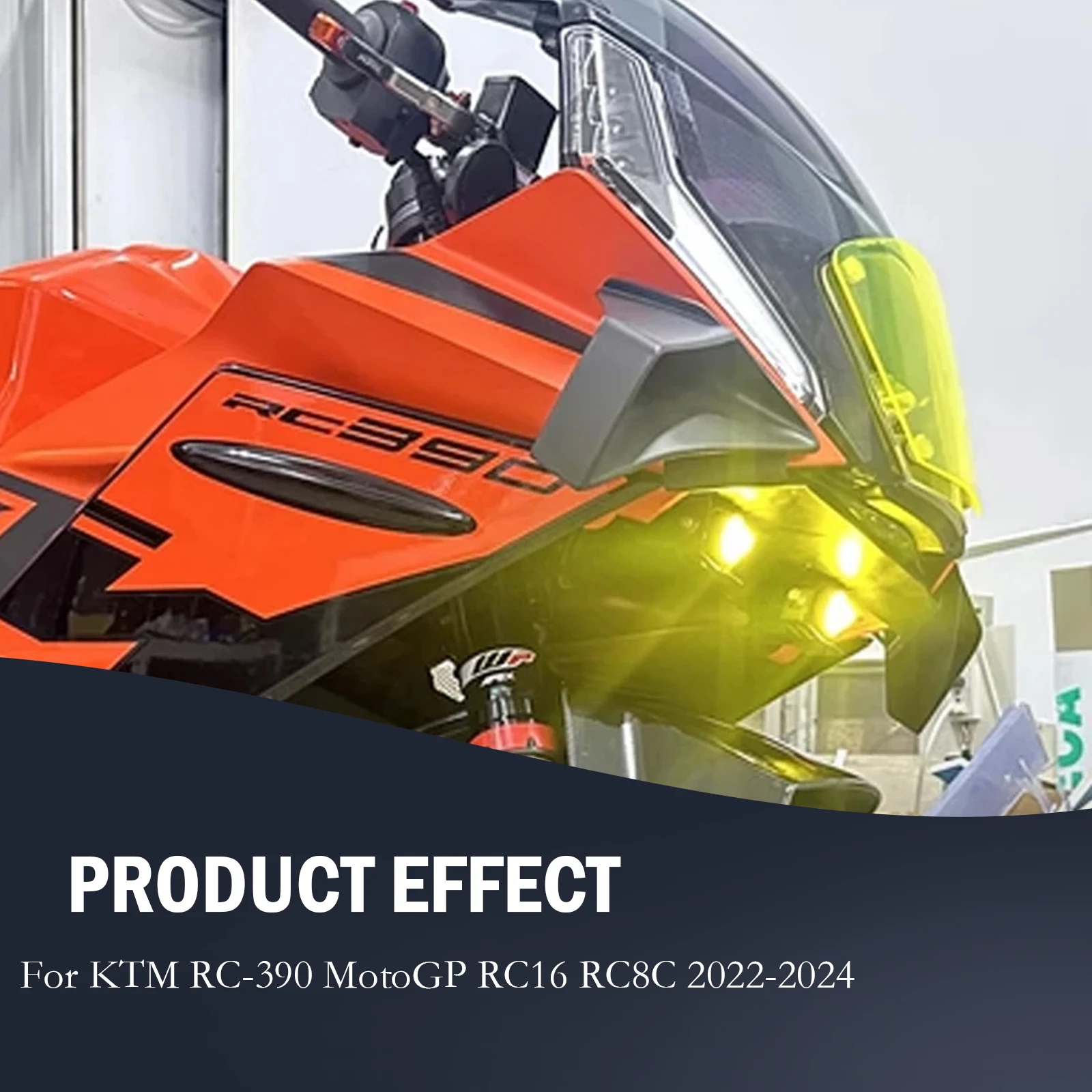 KTM RC390 RC16 RC8C 2022-2024 오렌지 모터사이클 개조 에어로다이나믹 윙렛 사이드 스포일러용 신형 페어링 고정 윈드 윙