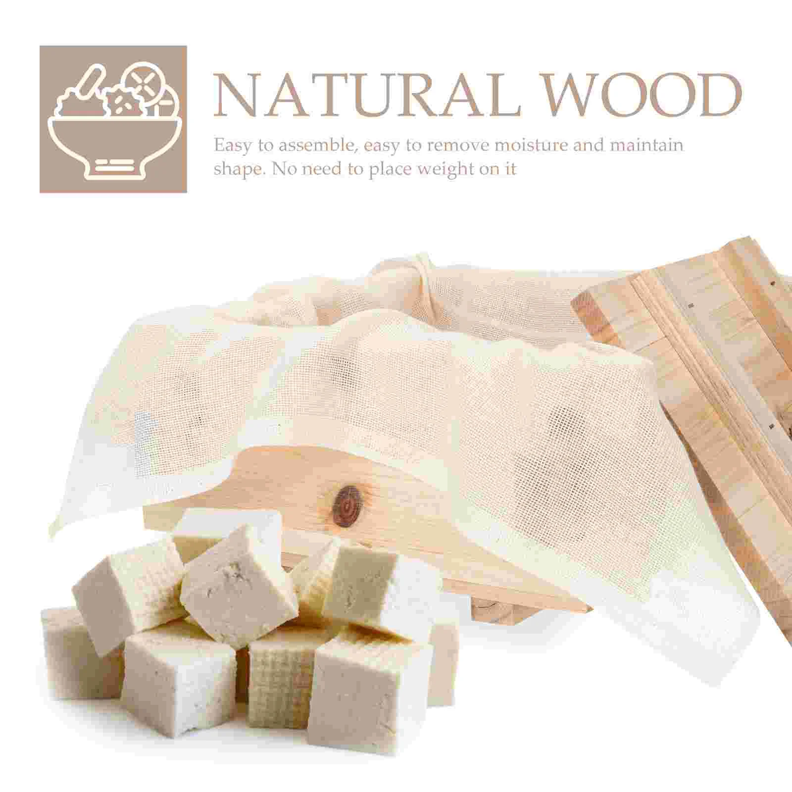 Tofu and Tool Homemade Maker Machine Making Wood Kit with Cloth Container