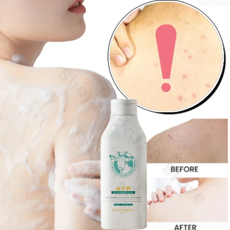 Goat Milk Body Wash Nicotinamide Whitening Brightening Cleansing Shrink Pores Moisturizing Long Lasting Scented