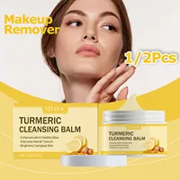 Ginger Lemon Makeup Remover Cleansing Facial Non-Tightening Gentle Makeup Face Eye Lip Makeup Remover Turmeric Cleansing Balm 1