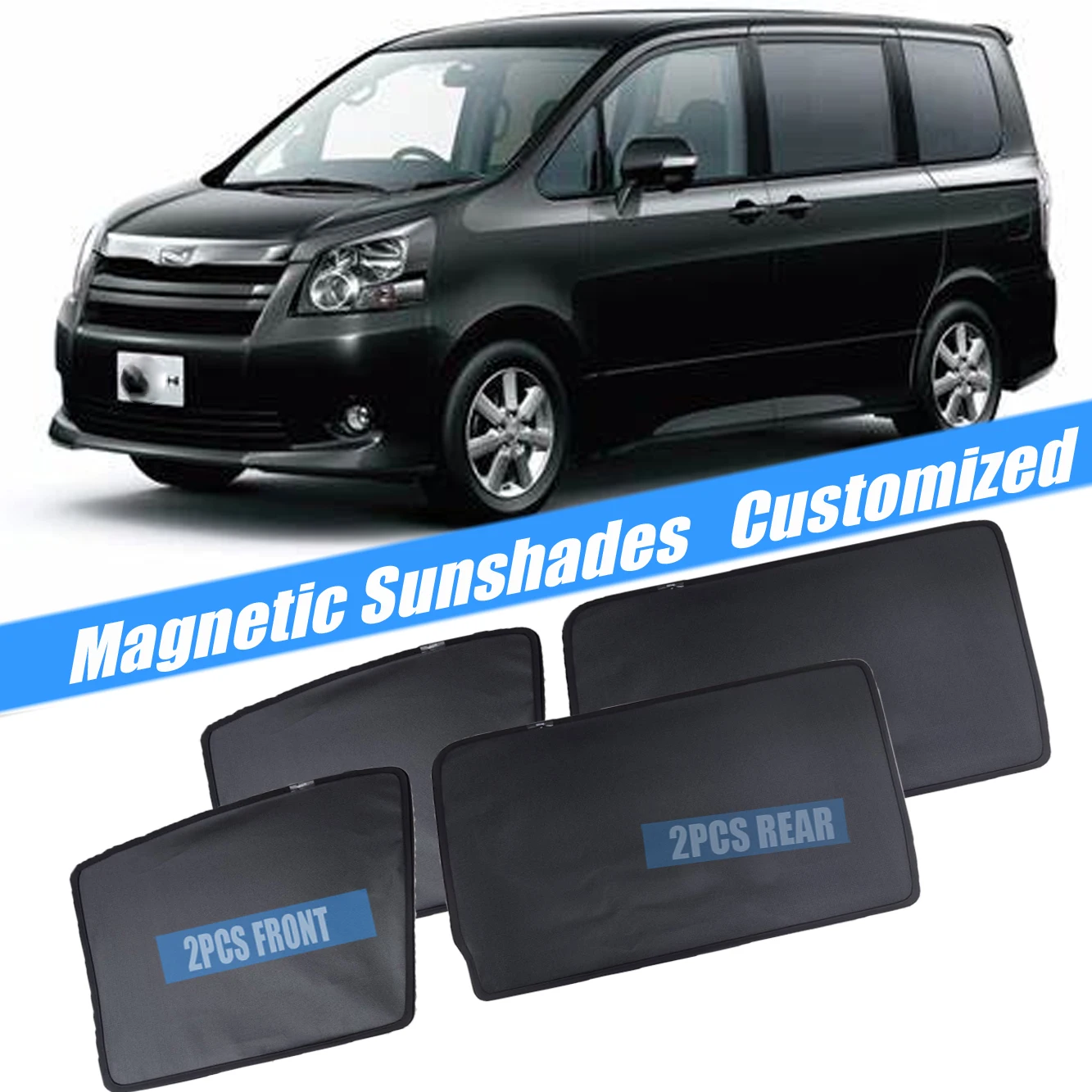 

4PCs Magnetic Sun Shades For Toyota NOAH Voxy R70 70 2007 - 2014 Side Window Sunshades Door Car Curtain Mesh Auto Accessories