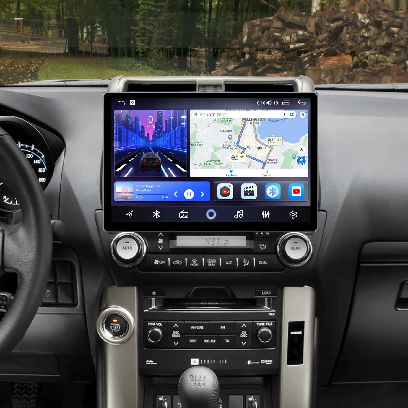 

13.1/12.5inch 2K QLED Screen For Toyota Land Cruiser Prado 150 2009-2013 Android Auto Car DVD GPS Navi Radio CarPlay Stereo