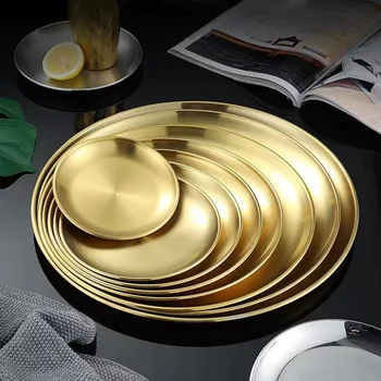 Korean Style Gold or Silver Plates 1