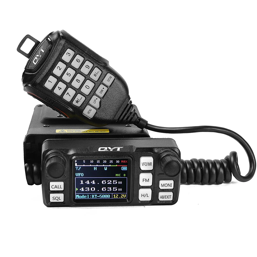 

QYT KT-5000 Mobile Radio Separable Panel 25W VHF UHF Dual Band VOX Car Radio Mobile Transceiver Color Two Way Radio For Car