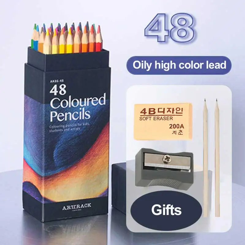 Vibrant Color Pencil Art Set with Sharpener and Eraser - Ideal for School and Office Supplies