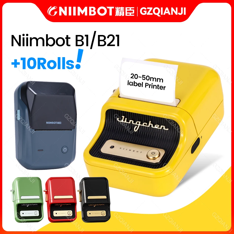 Niimbot B21 Wireless Thermal Label Printer Mini Portable Barcode Label  Printer Moble Phone Price Tag Sticker Machine 20mm - 50mm - AliExpress