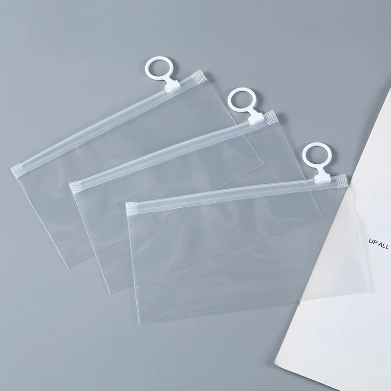 StoBag 50pcs 도매 투명 PPE 포장 가방 지우기 지퍼 작은 봉인 된 펜 마스크 편지지 보관 재사용 가능한 파우치