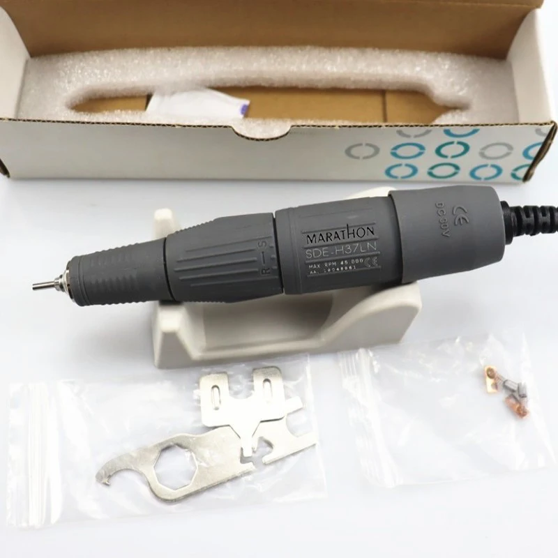 STRONG 210 45000RPM 35K & 45K RPM MARATHON Micromotor Polishing Nail Drill Pen Machine Handpiece 2.35mm SDE-H37LN H37L1 102L 105 6