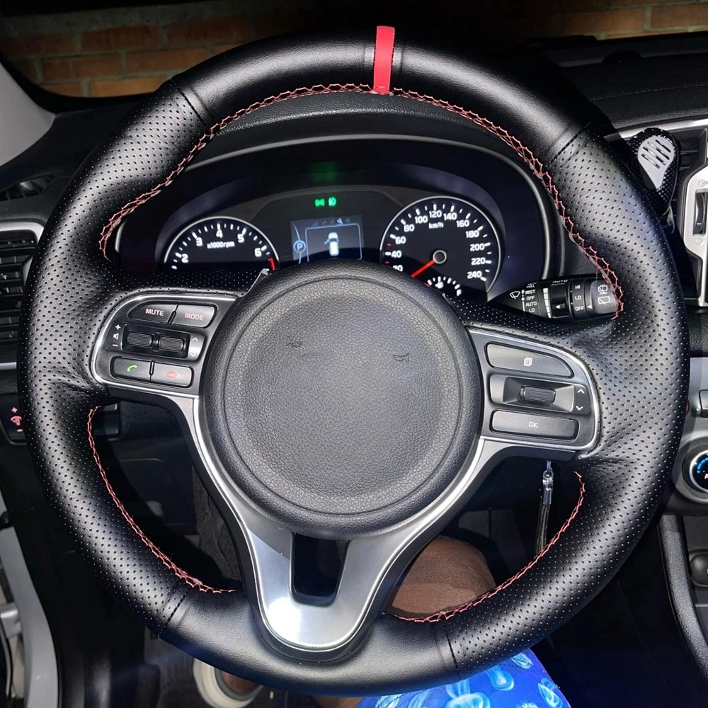 

Шитье вручную, нескользящая оплетка из натуральной кожи для самостоятельного шитья, фотопленка для Kia Sportage 4 KX5 2016-2017, автомобильные аксессуары