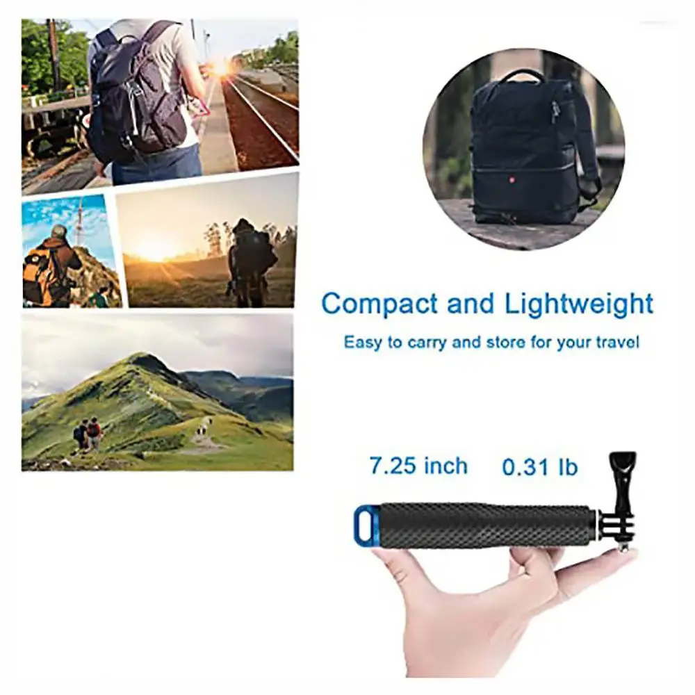 Elescoping Pole With Non-slip Rubber Handle Lightweight Portable Adjustable Scalable For 10 9 8 7 6 5 4 3 48cm