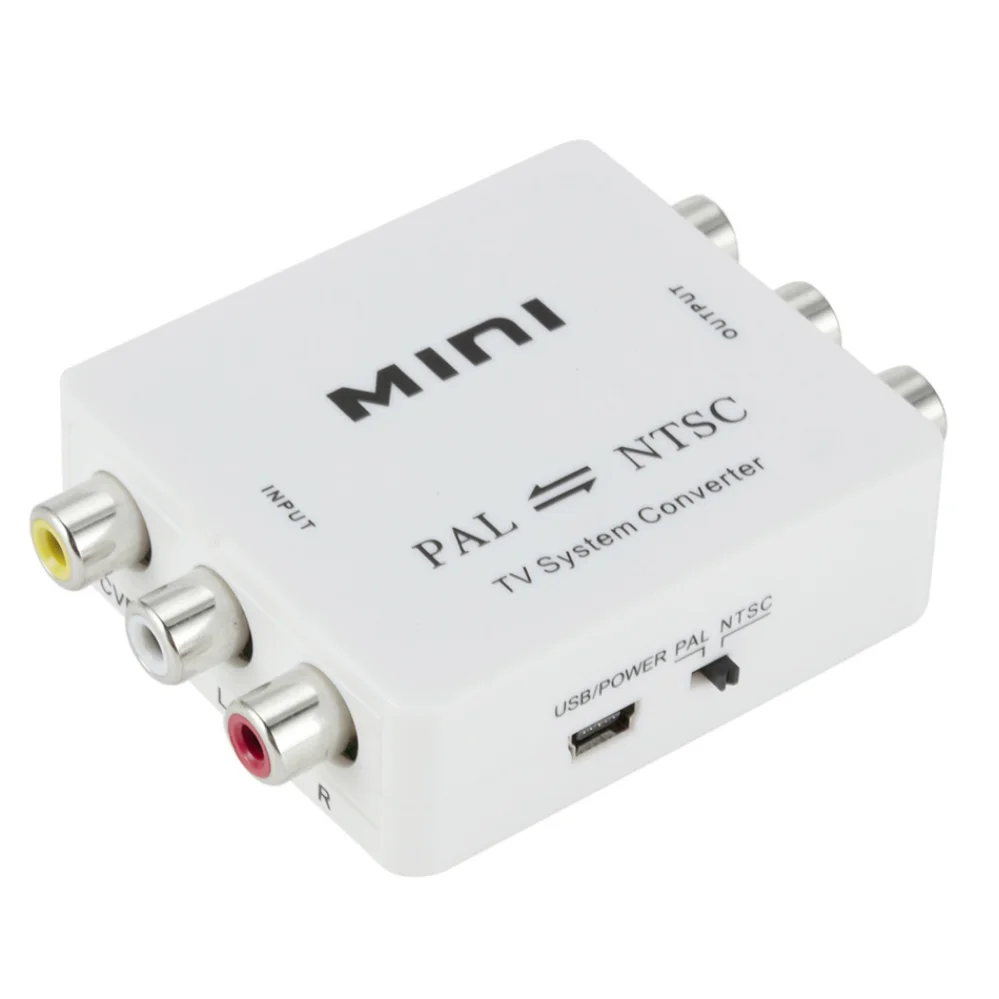 Mini PAL NTSC Bi-richtung TV System Konverter Switcher PAL auf NTSC NTSC zu PAL Dual-Weg TV composite Verbindung Konverter