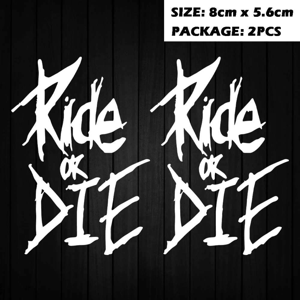 Ride or Die Bike E-Bike Telaio Adesivi riflettenti Corpo bicicletta Strada MTB Bici Tubo superiore Casco moto Decalcomania in vinile Accessori