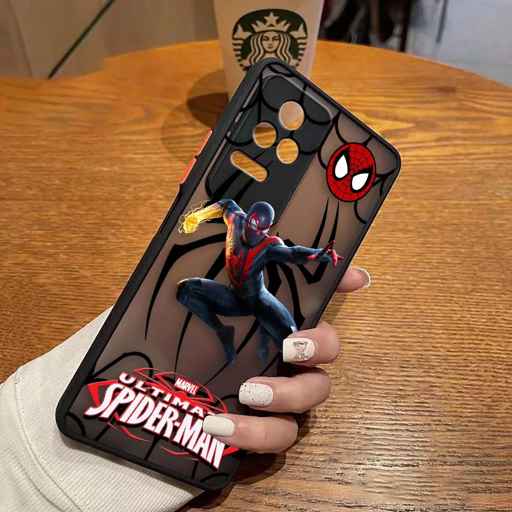 thumbnail image 1 of Matte Case for Redmi A1 K50 K40 GAMING K30 K20 10X 10C 10 9C 9T 9A 9 8 7 PRO 4G 5G Case Funda Capa Shell Marvel Spider-Man Combo, 1 of 5