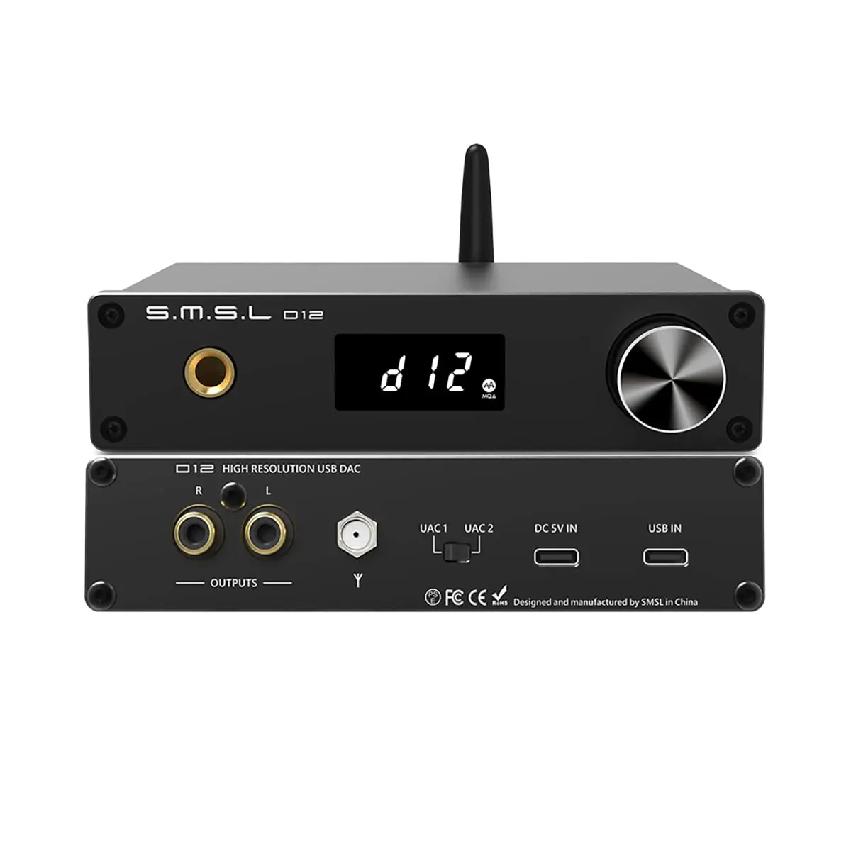 

SMSL D12 AK4493S DAC усилитель для наушников 6,35 мм выход Bluetooth 5,0 DSD512 32-бит 768 кгц для PS5 Switch поддержка MQA