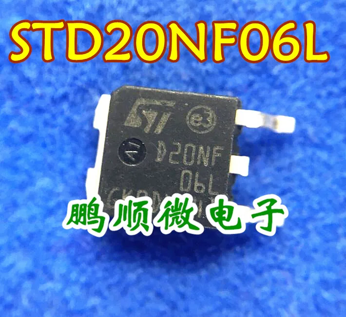 

20pcs original new STD20NF06LT4 D20NF06L 20NF06 TO252 MOS ST Spot