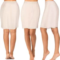 Jupon court en dentelle fine pour femmes, robe demi-slip à fleurs, sous-jupe de sécurité antistatique, ligne A, document pur 4