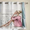 Beautiful Woman Luxury Curtains Living Room Bedroom Window Curtain Valance Curtains For Kitchen Home Decor 4