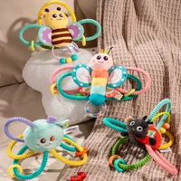 Baby Rattles Cartoon Animal Handbells 0 12 Month Infants Grip Training Early Educational Toys Newborn Hand Rattle Toys Gift 2