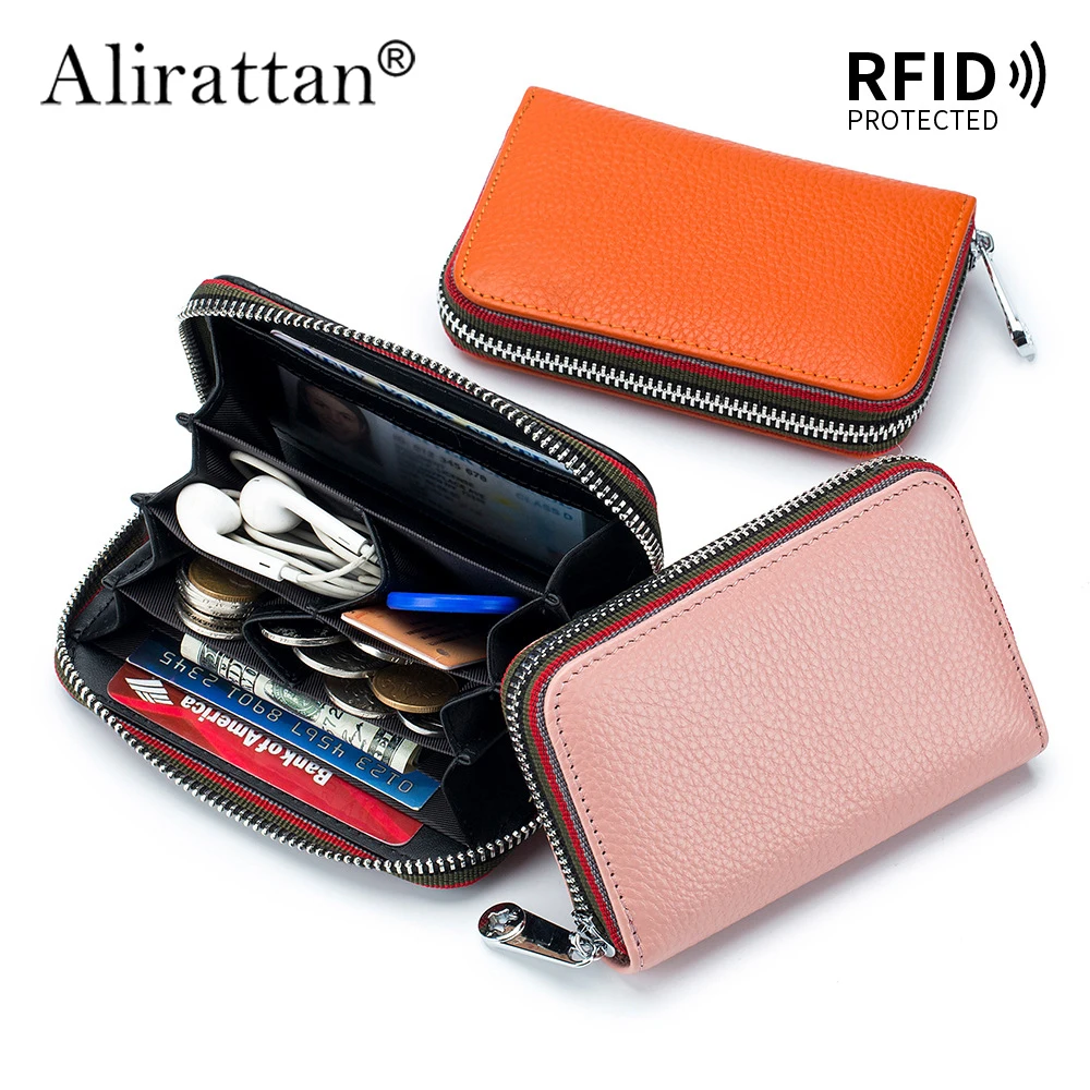 

Alirattan Zero Wallet Wholesale RFID Anti Theft Brush Women's Zipper Storage Classification Zero Wallet Coin Bag