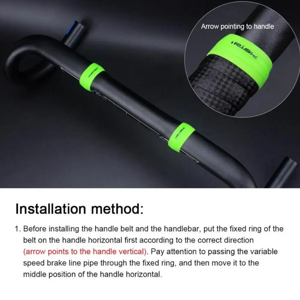 Bike Handlebar Tape Non-Sleeve Plug Fixed Ring Waterproof Anti-jump Anti-skip Silicone Road Fixing Belt