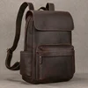 Fashion Leather Backpack Men Male Laptop Backpack For 15.6 Inch ComputerTravel Backpack Men's Leather Bagpack School Daypack Men 2