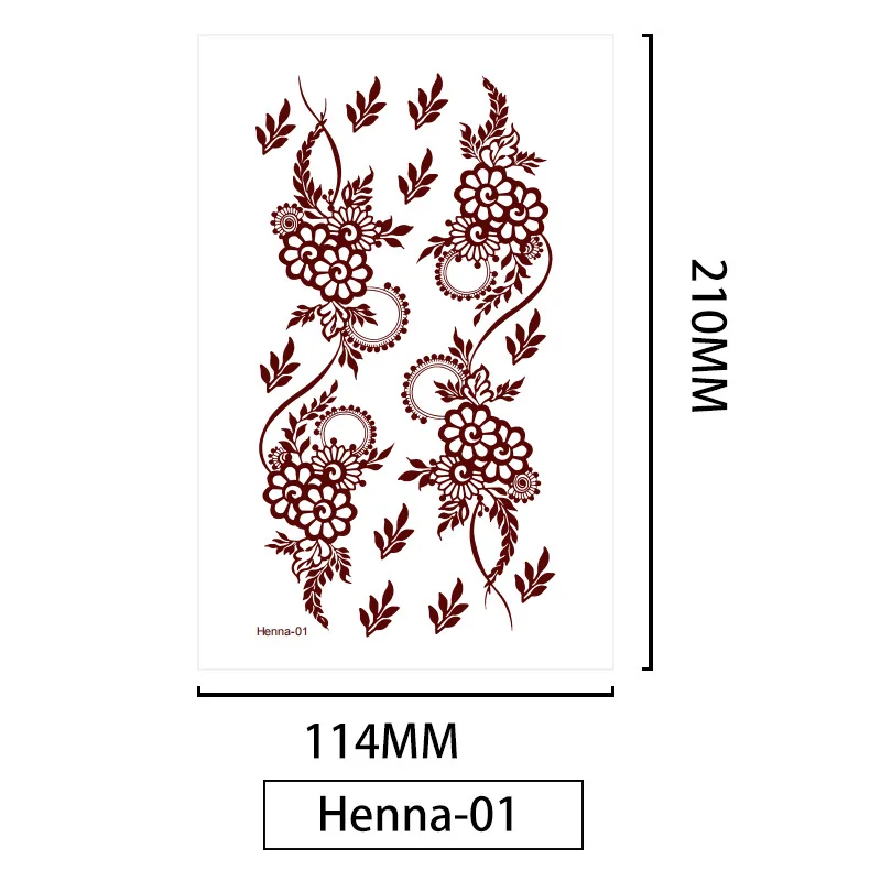 Hnědá krajka, jednorázové tetování nálepka, prst záda henna, voda dopravovat nálepka, hnědá mandaly sladké hustý styl