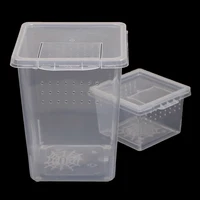1 Pc Plastic Transparent Insect Spider Habitat Feeding Box Case Container Tank Transport Case Hatching Tank 2