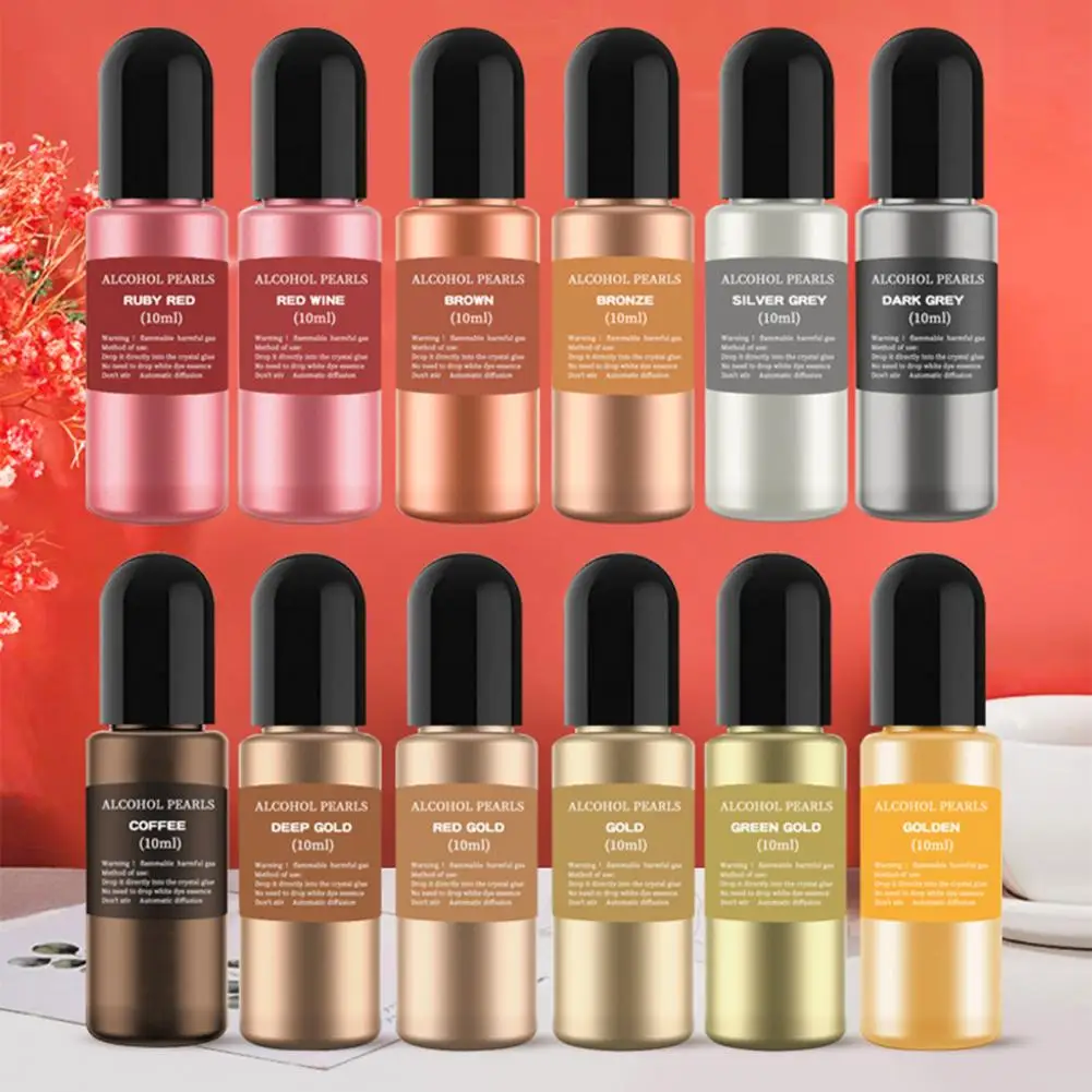 

Wholesale & Dropshipping ！10ml Diffusion Pigment DIY 3D Ink Metal Pigment Alcohol Liquid Colorant For Crafts