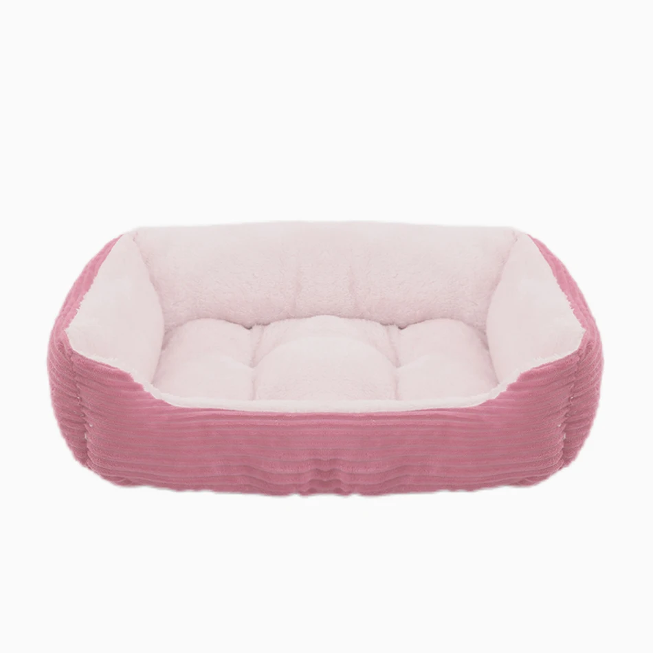 Peluche Pet Cat Dog Bed Soft Square Kennel Pet Bed Per Cani Di Piccola Taglia Media Pet Sofa Bed Winter Dog Sleep Mat Cushion