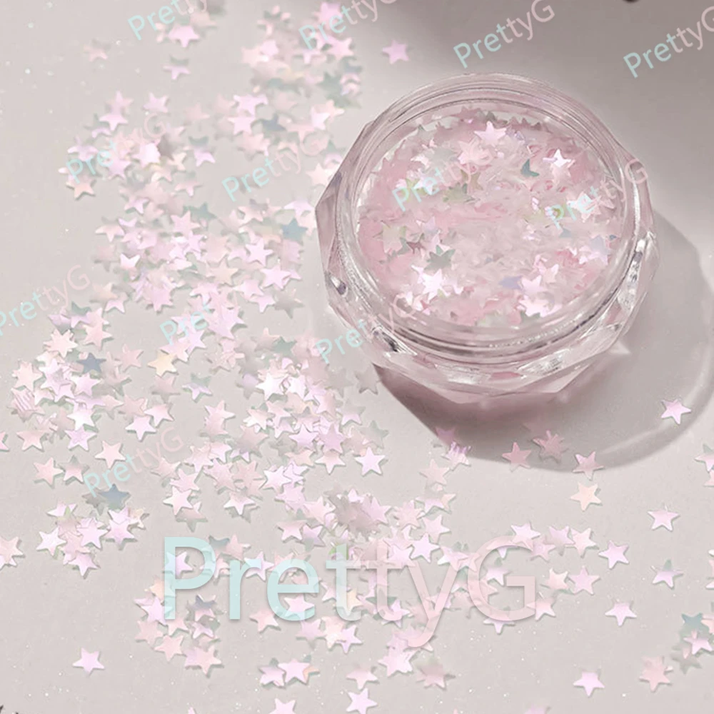 PrettyG 1박스 MHP 라이트 핑크 오로라 머메이드 글리터 쉐이프 컬러 시프트 시퀸 글리터 DIY 젤 네일 아트 데코레이션 액세서리