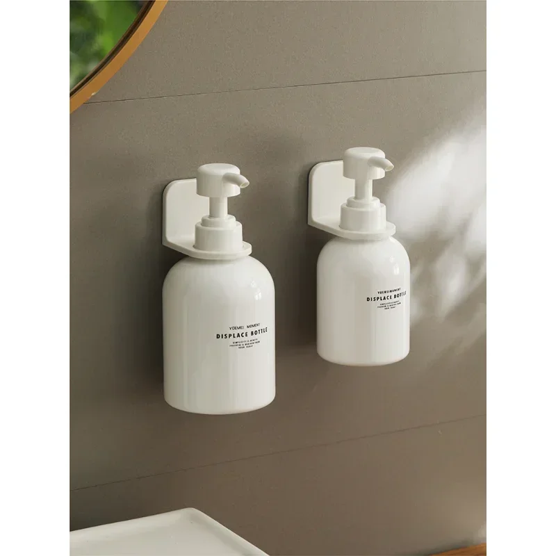 1/2pcs Wall Mounted Dispenser Bottle Holder Adhesive Shampoo Lotion Hand Soap Bottle Hanger Bathroom Storage Rack 3