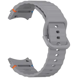 Premium No Gaps Silicone Sports Band - Universal Smartwatch Accessory for Watch 6 Classic (Space grey)