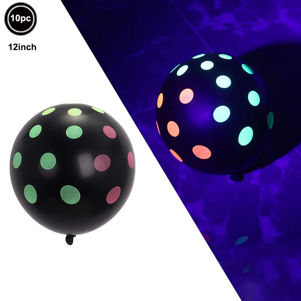 Neon Glowing Party Decor Set with UV Streamers and Fluorescent Accessories