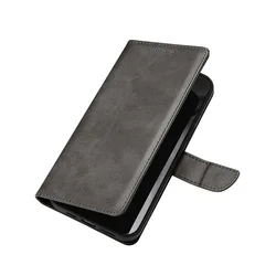 Premium PU Leather Magnetic Case - Full Protection Cover - Galaxy S25 FE (GRAY)