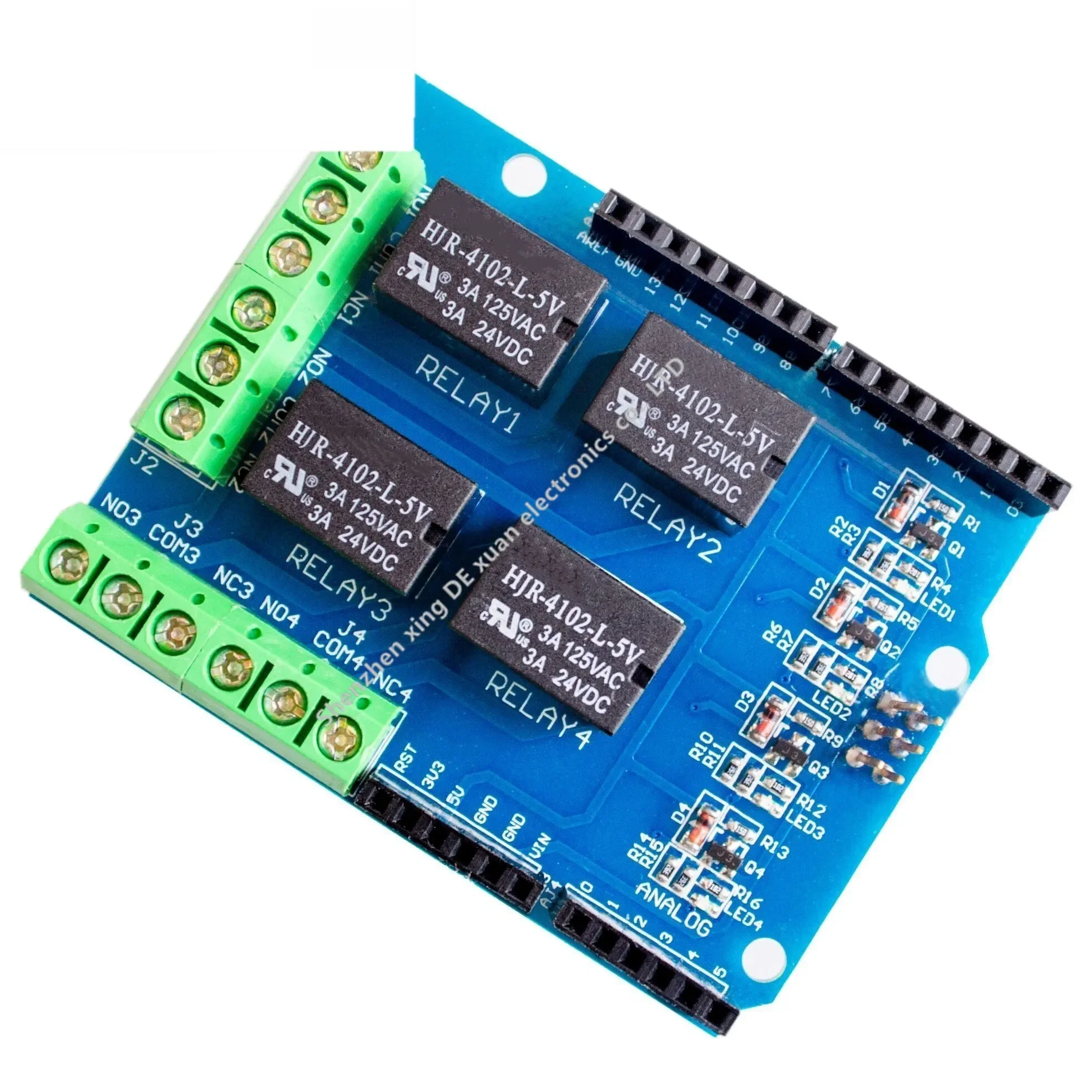Modulo Di Schermatura Relè A 4 Canali 5V, Scheda Di Espansione Relè Scheda Di Controllo Relè A Quattro Canali Per Arduino Per Uno R3 Mega 2560