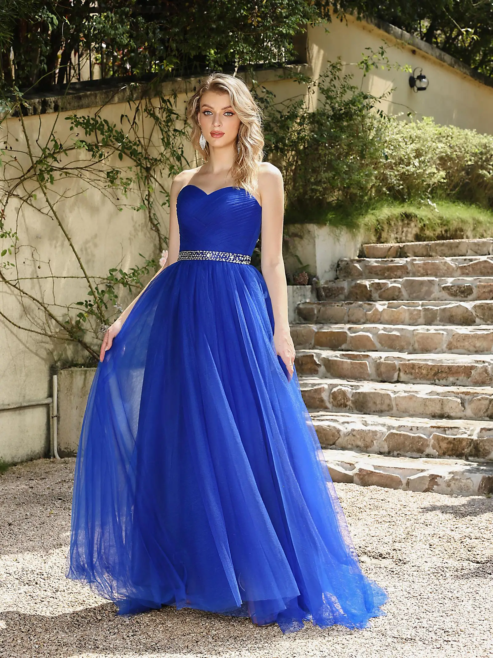 BABYONLINE فستان سهرة علوي مثير بدون حمالات ورقبة...