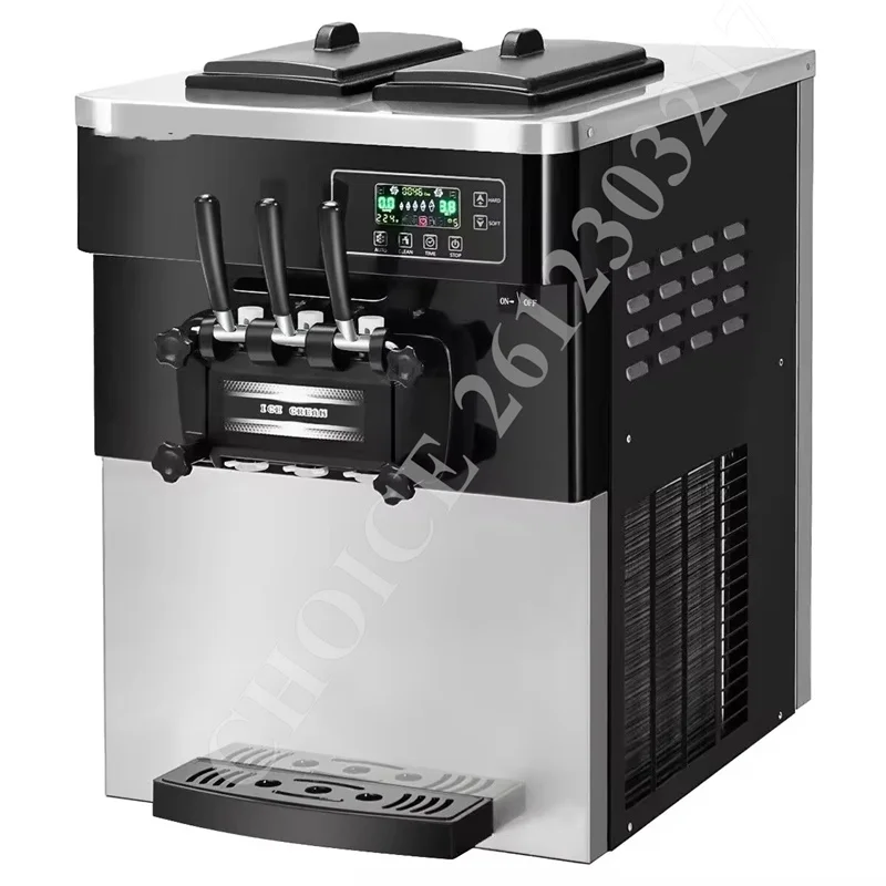 Electric Soft Ice Cream Machine with 3 Different Flavors Fruit Freezer Hard Mixing Ice Cream Making Machine Stainless Steel Body AliExpress