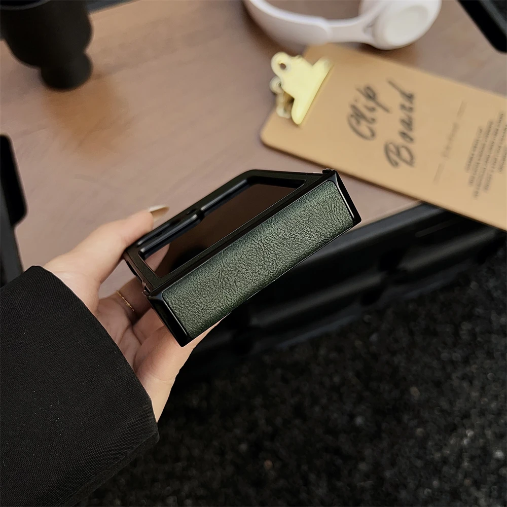 Retro Business PU Leather Texture Phone Case with Shockproof Hinge Protection