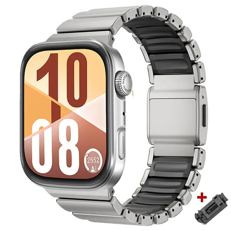 Titanium Metal Silicone Magnetic Band - Sport Strap Rubberband Accessories