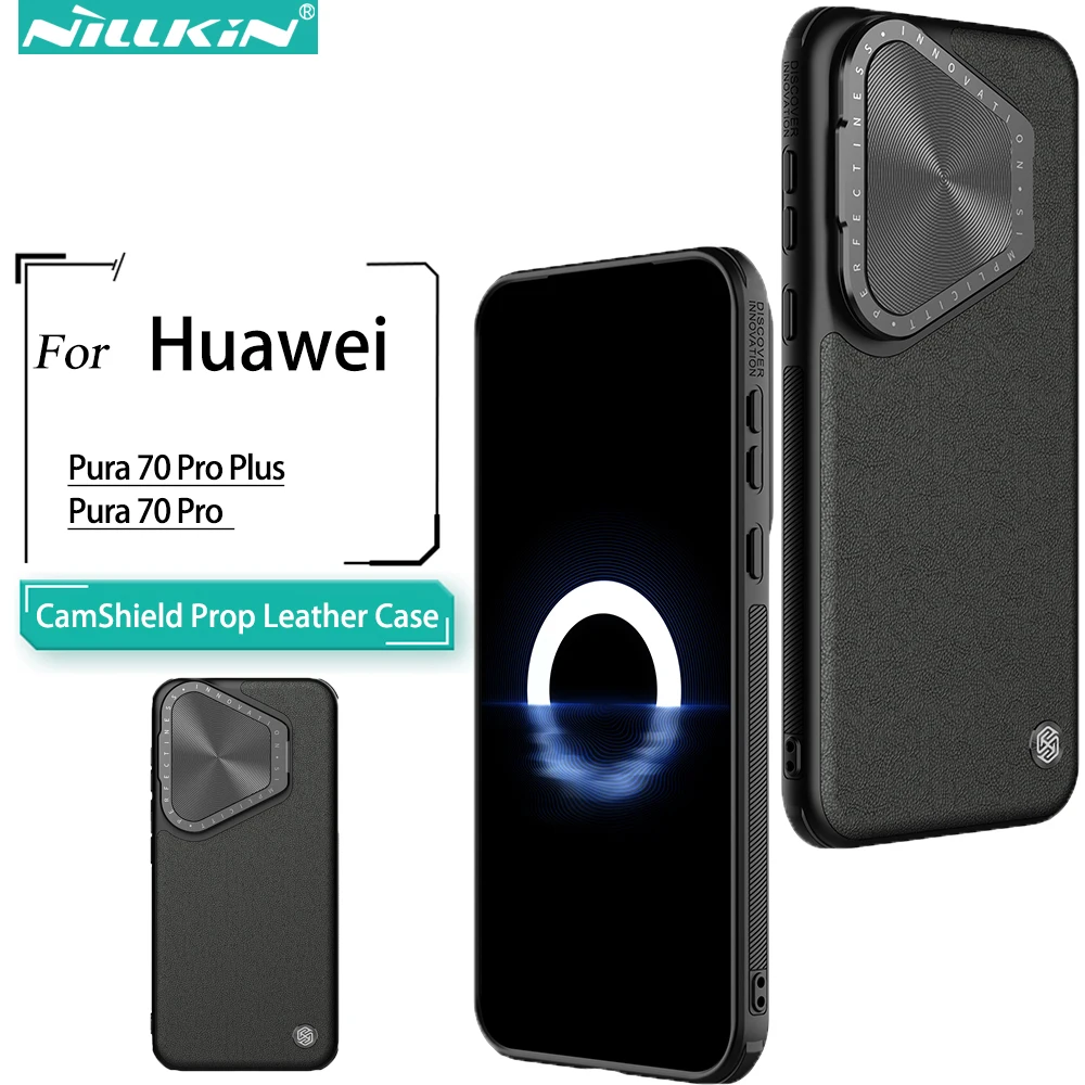 

Чехол Nillkin для Huawei Pura 70 Pro Plus, кожаный чехол с подставкой для камеры Pura 70, чехол для объектива