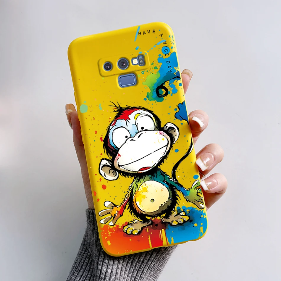 لسامسونج نوت 9 حالة غالاكسي ملاحظة 9 لطيف الدب الكرتون الضفدع جراب هاتف SM-N960F للصدمات لينة بولي يوريثان سيليكون الغطاء الخلفي Fundas