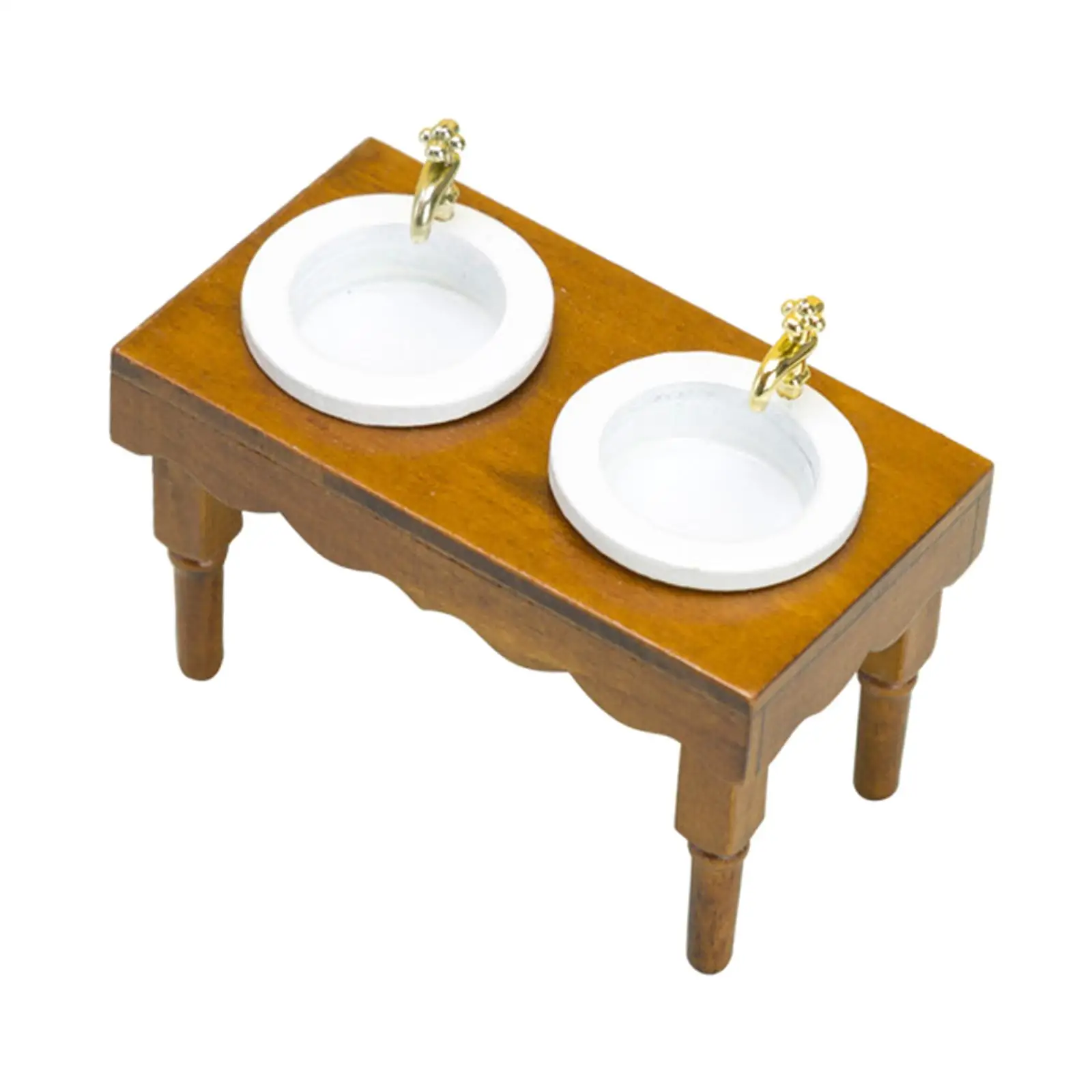 

1:12 Miniature Wash Basin Mini House Scene Furniture Miniature Scene Model Miniature Bathroom Furniture for Kitchen Decoration