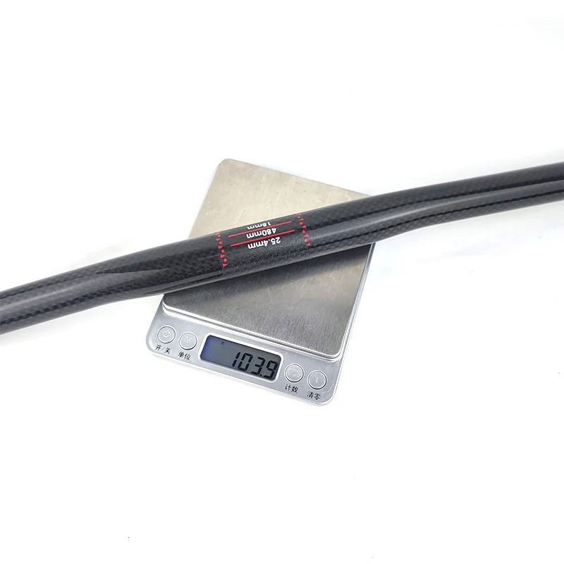 Bicycle Carbon Handle Bar Folding Bike S Type Straight Handlebars Horizontal Default Length 580mm Super Light For Brompton