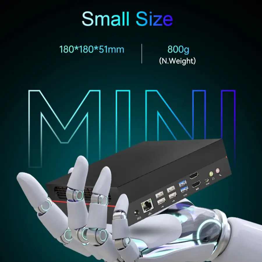 XCY 미니 PC 이산 그래픽 i7-12650H 3, 4K @ 60Hz 디스플레이, 듀얼 DDR4 32GB M.2 SSD, 1TB SIM, 4G LTE, 오피스 데스크탑 컴퓨팅