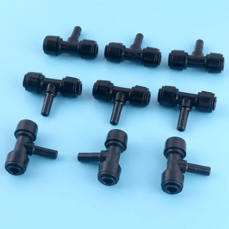 6.5mm Black RO Water Fitting 1/4" Straight Elbow Tee POM Coupling Hose PE Pipe Bulkhead Connector Water Filter Parts