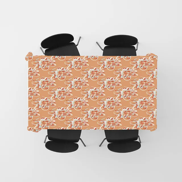 Floral Print Rectangular Tablecloth 5